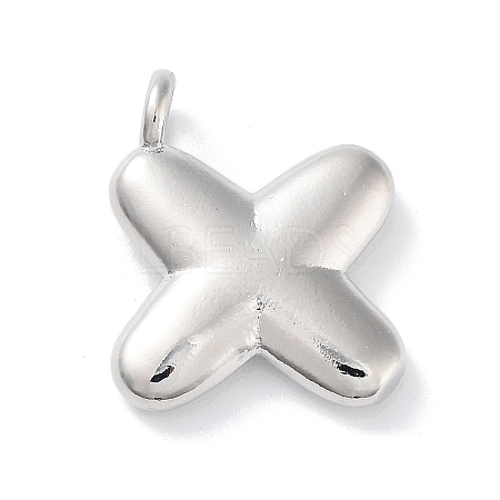 Rack Plating Brass Balloon Letter Pendants KK-C050-01P-X-1