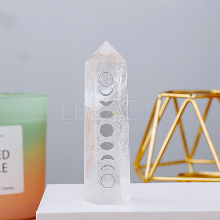 Natural Quartz Crystal Pointed Prism Bar Home Display Decoration G-PW0007-100A-1