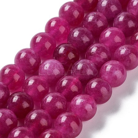 Dyed Natural Malaysia Jade Beads Strands G-G021-02B-03-1