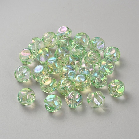 Plating Acrylic Beads LS-OACR-WH20006-01E-1