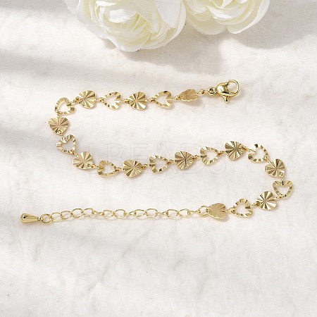 Brass Link Bracelest for Women BJEW-K298-05G-1