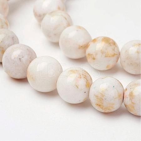 Natural Mashan Jade Beads Strands G-P232-01-F-12mm-1