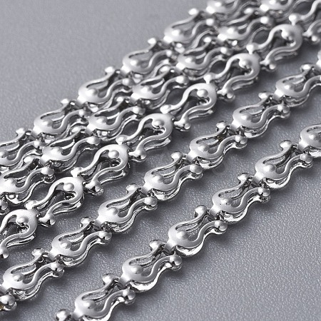Tarnish Resistant 304 Stainless Steel Chains CHS-K001-64-1