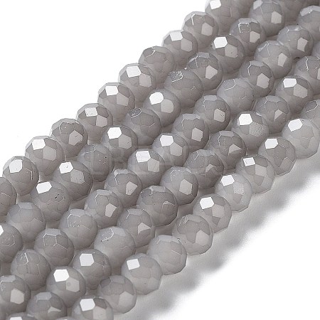 Baking Paint Imitation Jade Glass Bead Strands X-DGLA-A034-J6MM-A43-1