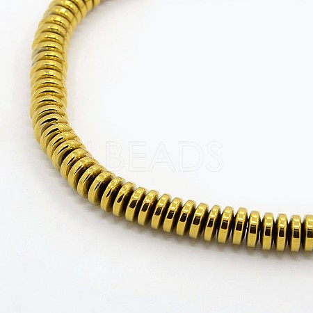 Grade A Electroplate Non-magnetic Synthetic Hematite Heishi Beads Strands G-M045-08B-1