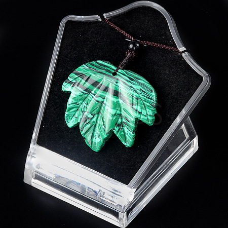 Synthetic Malachite Pendants Necklaces PW-WG25252-15-1