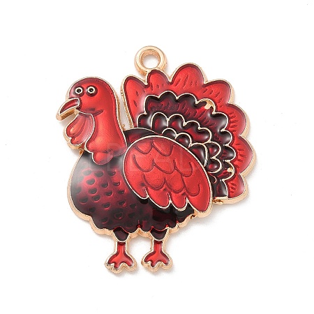 Alloy Enamel Pendants ENAM-A008-31KCG-02-1