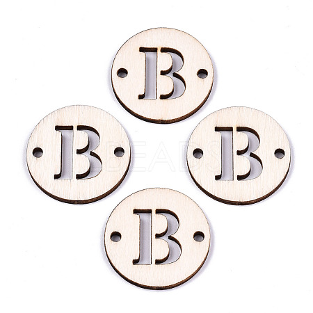Unfinished Natural Poplar Wood Links Connectors WOOD-S045-140B-01B-1
