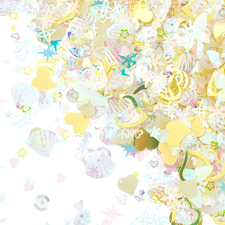 100G Plastic Sequins Beads PVC-CP0001-01A-1