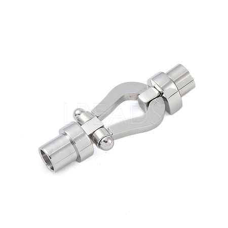 Tarnish Resistant 304 Stainless Steel Magnetic Clasps with Glue-in Ends STAS-K282-02P-1
