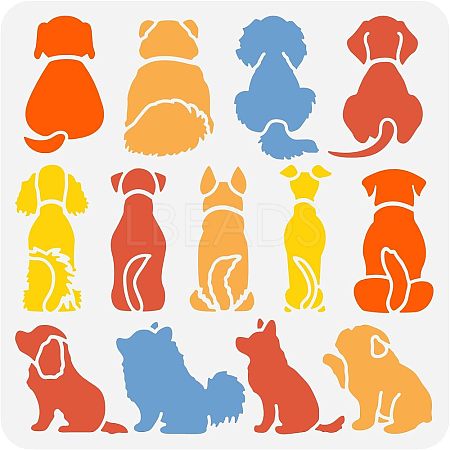 PET Hollow Out Drawing Painting Stencils DIY-WH0383-0089-1