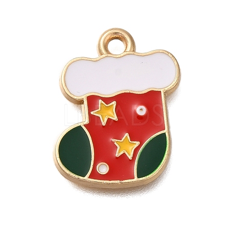 Christmas Theme Alloy Enamel Pendants FIND-M039-02D-1