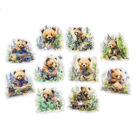 Animal Waterproof PET Stickers Set DIY-G118-03F-1