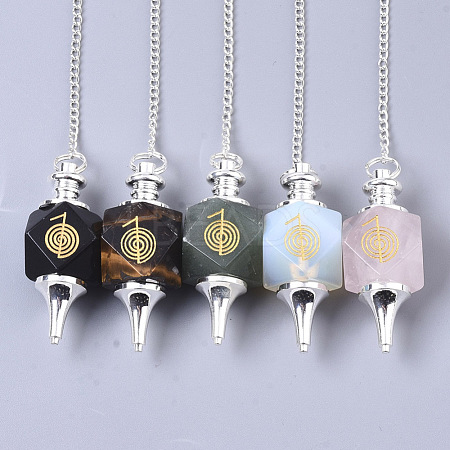 Natural & Synthetic Gemstone Dowsing Pendulums G-R461-25-A-1