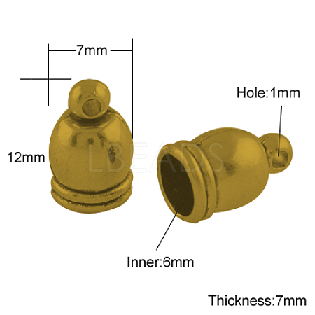 Tibetan Style Cord Ends TIBE-4736-AG-LF-1