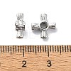 Rack Plating Brass Micro Pave Clear Cubic Zirconia Beads KK-U014-10B-P-2