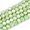 Anti-Tarnish Electroplate Glass Beads Strands EGLA-T021-4mm-15-09-1