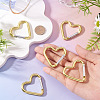 5Pcs Zinc Alloy Spring Gate Rings FIND-TA0009-73J-6