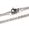 304 Stainless Steel Cable Chain Necklaces NJEW-M151-24P-1