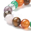 Natural Mixed Wealth Stone Beaded Stretch Bracelets BJEW-D446-D-39-3