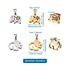 8Pcs 4 Styles 304 Stainless Steel Pendants STAS-TA0001-36-6