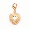 Heart Glass Pendant Decorations HJEW-WH0036-19E-2