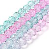 Transparent Painted Glass Beads Strands DGLA-A034-T8mm-A10-2
