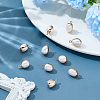 10Pcs Electroplate Natural Baroque Pearl Keshi Pearl Pendants PEAR-ME0001-01-5
