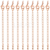 20Pcs Long-Lasting Plated Brass Chain Extender KK-BBC0023-26RG-1