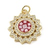 Brass Micro Pave Clear Cubic Zirconia Pendants KK-Q813-01G-2