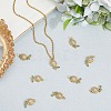 10Pcs Brass Micro Pave Cubic Zirconia Pendants KK-BBC0020-63-3