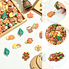 60Pcs 10 Styles Autumn Theme Resin Cabochons RESI-SC0006-37-3