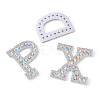 Alphabet Resin Rhinestone Patches DIY-TAC0005-45D-3
