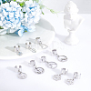 8 Pairs 8 Styles 304 Stainless Steel Cuff Earings EJEW-UN00005-2