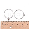 Rhodium Plated 925 Sterling Silver Hoop Earring Findings STER-I016-069P-4