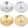 4Pairs 2 Colors 925 Sterling Silver Ear Nuts STER-BBC0007-58-1