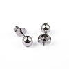 304 Stainless Steel Ball Stud Earrings X-EJEW-2224-5mm-P-1