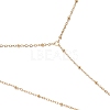 304 Stainless Steel Satellite Chain Toe Ring Anklets for Women AJEW-AN00662-01-4