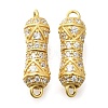 925 Sterling Silver Micro Pave Clear Cubic Zirconia Screw Clasps STER-U006-05G-1