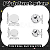 8Pcs 2 Styles Alloy Cufflinks BUTT-GA0001-34P-2