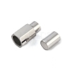 Tarnish Resistant 304 Stainless Steel Magnetic Clasps with Glue-in Ends STAS-K282-01B-P-2