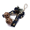 Christmas Theme Cloth Bowknot Pendant Decorations HJEW-Q002-01D-2