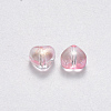 Transparent Spray Painted Glass Beads X-GLAA-R211-02-B04-2