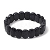 Synthetic Blue Goldstone Beaded Stretch Bracelets for Unisex G-K303-01B-4