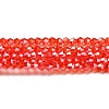Transparent Electroplate Glass Beads Strands EGLA-A039-T3mm-A14-1