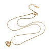 304 Stainless Steel Pave Cubic Zirconia Pendant Necklaces SA-CBADCF0-03G-04-4