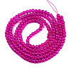 Spray Painted Crackle Glass Beads Strands CCG-Q001-6mm-08-3
