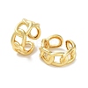 Brass Open Cuff Rings for Women RJEW-E292-19G-1