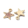 Alloy Rhinestone Pendants RB-P037-01G-02-2