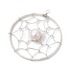 Natural Cultured Freshwater Pearl Pendants PALLOY-JF02653-02-3
